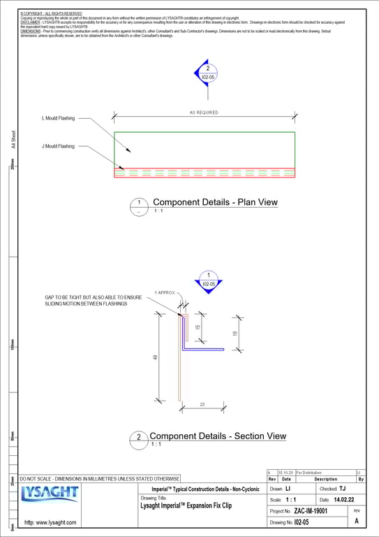 Navigate to I02-05 - Lysaght Imperial™ Expansion Fix Clip