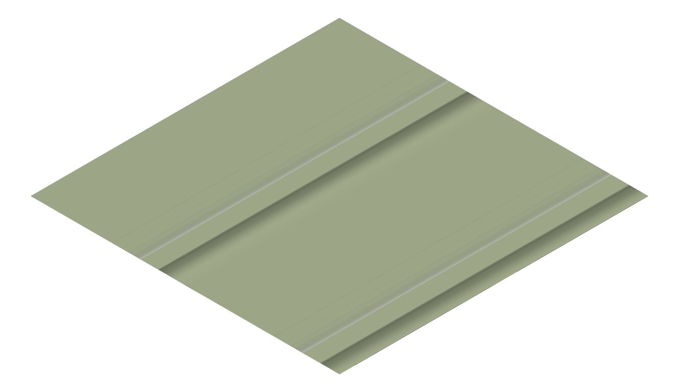 3D Presentation Image of Metal SheetCladding Lysaght Zenith Imperial525 PaleEucalypt