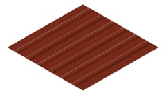 3D Presentation Image of Metal SheetCladding Lysaght Zenith Longline305 ManorRed