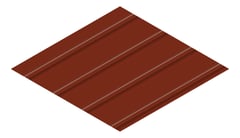 3D Presentation Image of Metal SheetCladding Lysaght Zenith Snapseam265 ManorRed