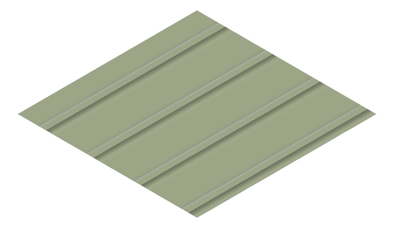 3D Presentation Image of Metal SheetCladding Lysaght Zenith Snapseam265 PaleEucalypt
