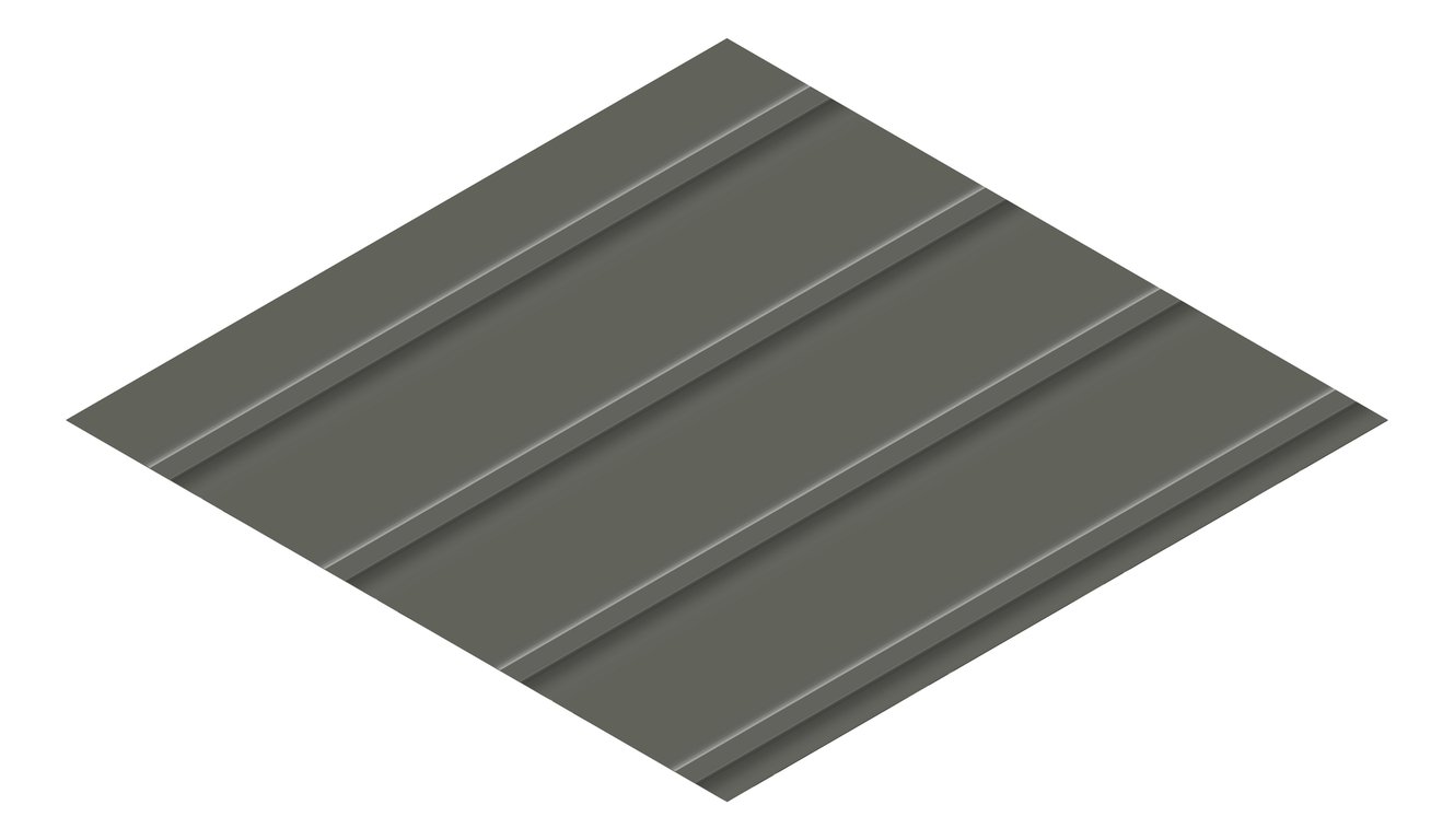 3D Presentation Image of Metal SheetCladding Lysaght Zenith Snapseam265 WoodlandGrey