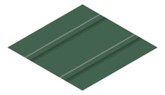 3D Presentation Image of Metal SheetCladding Lysaght Zenith Snapseam465 CottageGreen