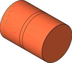 3D Shaded Image of CapillaryFitting Connector MMKembla Copper