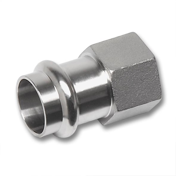 KemPress_SS_Female Adaptor.jpg Image of KemPress Adaptor MMKembla Stainless FemaleBSPP-RpThread FemaleSocket