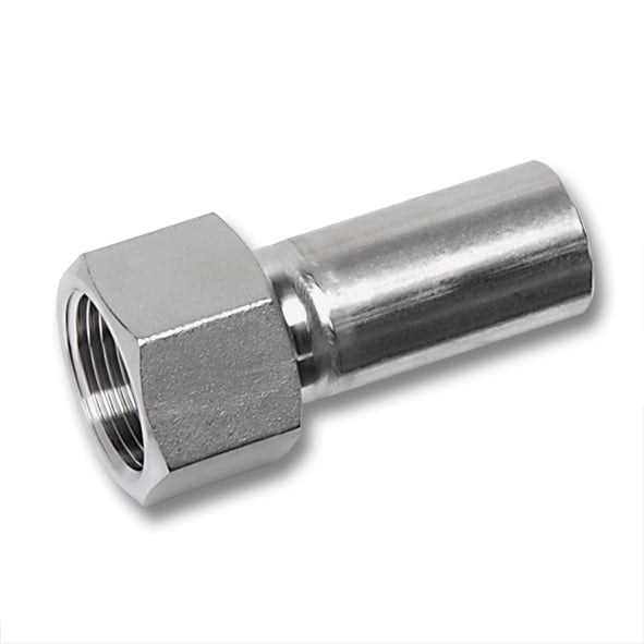 KemPress_SS_Female_PlugIn_Adaptor.jpg Image of KemPress Adaptor MMKembla Stainless BSPP-RPThread TubeEnd