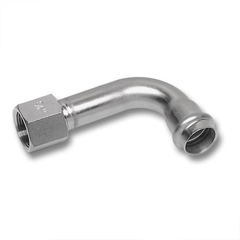 KemPress_SS_Female_Threaded_90_Deg_Bend.jpg Image of KemPress Bend MMKembla Stainless FemaleBSPT-RThread