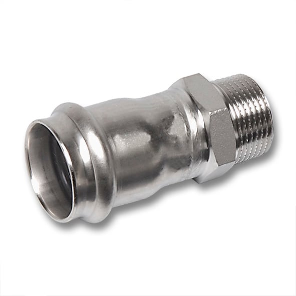 KemPress_SS_Male Adaptor.jpg Image of KemPress Adaptor MMKembla Stainless MaleBSPT-RThread FemaleSocket
