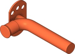 3D Shaded Image of KemPress BackPlatedElbow MMKembla CopperAlloy M