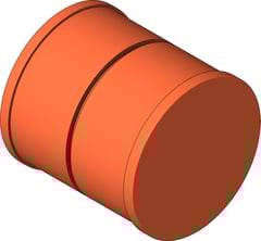 3D Shaded Image of KemPress ConnectorSlip MMKembla Copper Large