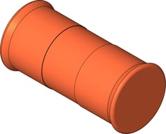 3D Shaded Image of KemPress Connector MMKembla Copper