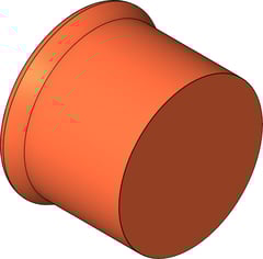 3D Shaded Image of KemPress EndCap MMKembla CopperAlloy