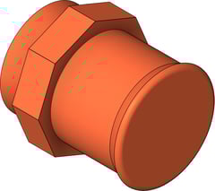 3D Shaded Image of KemPress LineAdaptor MMKembla CopperAlloy M