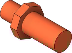 3D Shaded Image of KemPress PlugInAdaptor MMKembla CopperAlloy M