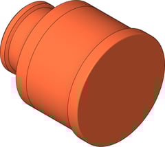 3D Shaded Image of Kempress EndCap MMKembla Copper Large