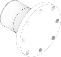 3D Documentation Image of KemPress AdaptorFlange MMKembla Stainless SocketEnd