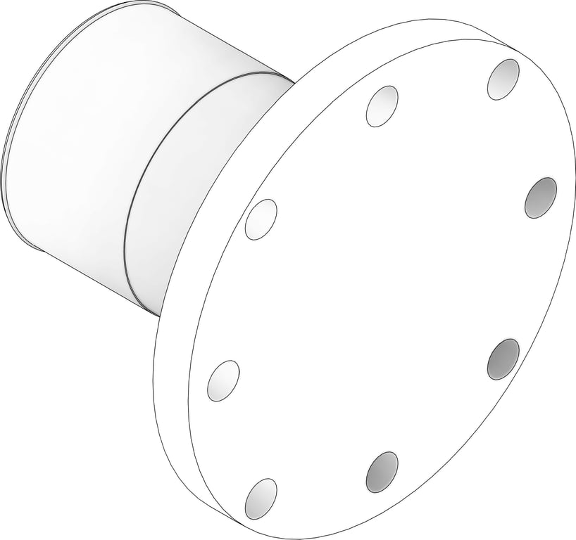 3D Documentation Image of KemPress AdaptorFlange MMKembla Stainless SocketEnd
