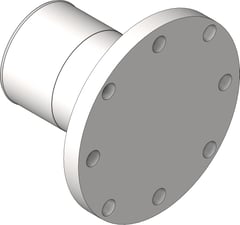 3D Shaded Image of KemPress AdaptorFlange MMKembla Stainless SocketEnd