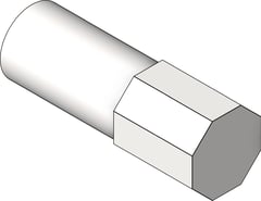 3D Shaded Image of KemPress Adaptor MMKembla Stainless BSPP-RPThread TubeEnd