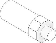 3D Documentation Image of KemPress Adaptor MMKembla Stainless MaleBSPT-R TubeEnd