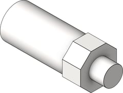 3D Shaded Image of KemPress Adaptor MMKembla Stainless MaleBSPT-R TubeEnd