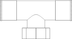 Plan Image of KemPress ThreadedTeeJunction MMKembla Stainless FemaleBSPP-RpThread