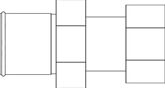 Plan Image of KemPress Union MMKembla Stainless FemaleBSPP-RpThread FemaleSocket