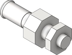 3D Shaded Image of KemPress Union MMKembla Stainless MaleBSPT-RThread