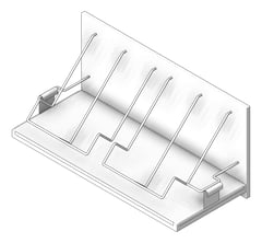 3D Shaded Image of Rack WallMount Malmet Basin Bowl 2Tier