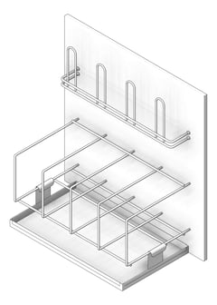 3D Shaded Image of Rack WallMount Malmet Combination