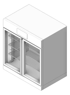 3D Shaded Image of Cabinet Warming Malmet Fluid 260L