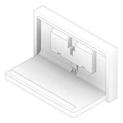 3D Documentation Image of BabyChangeStation Metlam Horizontal SurfaceMounted StainlessSteel