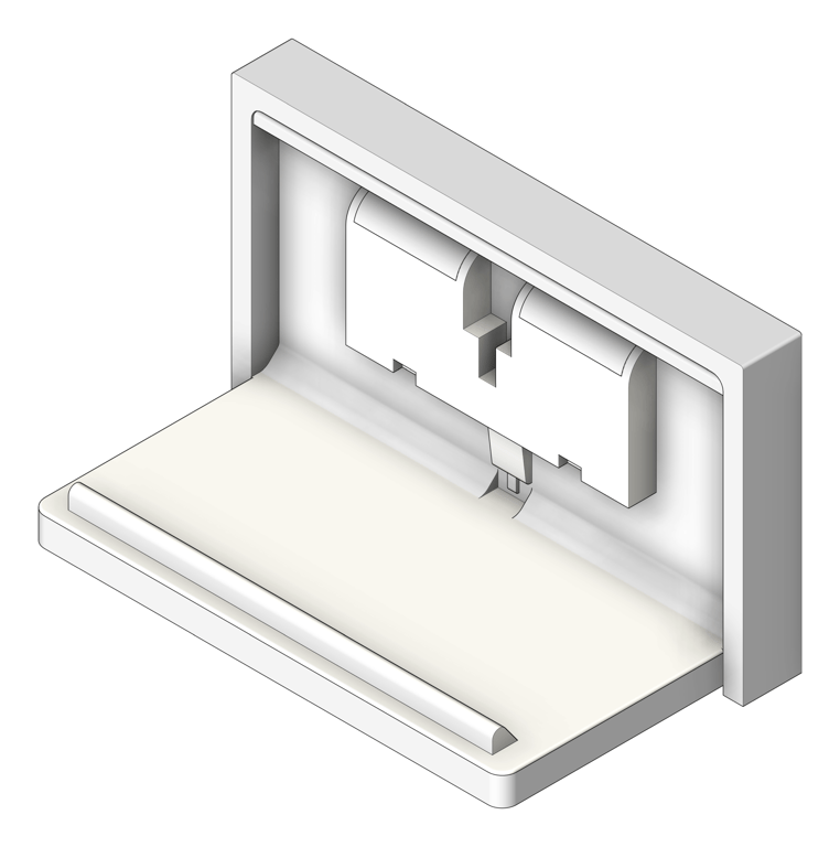 Image of BabyChangeStation Metlam Horizontal SurfaceMounted StainlessSteel