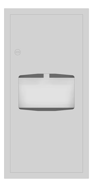 Front Image of CombinationUnit SurfaceMounted Metlam PaperDispenser WasteBin 6.5L