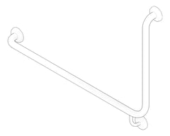 3D Documentation Image of GrabRail Metlam 90Deg SideWall Left