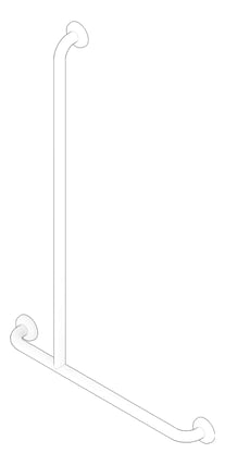 3D Documentation Image of GrabRail Metlam Shower Offset Left
