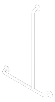 3D Documentation Image of GrabRail Metlam Shower Offset Right