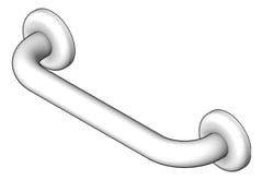 3D Shaded Image of GrabRail Metlam Straight Horizontal