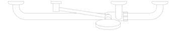 Plan Image of ShowerRail Tshape Metlam Offset Flush Right ShowerKit