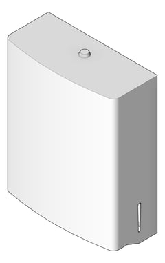 3D Shaded Image of PaperDispenser Metlam Vertical Rounded