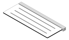 3D Shaded Image of ShowerSeat Metlam Folding GuideBracket