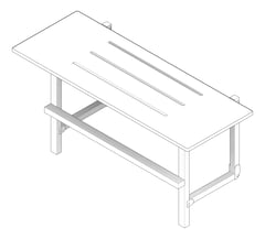 3D Documentation Image of ShowerSeat Metlam Folding SupportLegsAndHandle