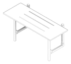 3D Documentation Image of ShowerSeat Metlam Folding SupportLegs