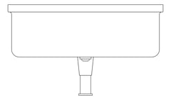 Plan Image of SoapDispenser Metlam Rectangular Horizontal Pump