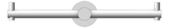 Front Image of ToiletRollDispenser Metlam Double Bar