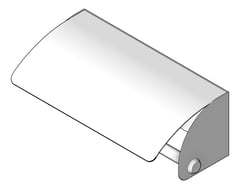 3D Shaded Image of ToiletRollDispenser Metlam Double Bar Hooded
