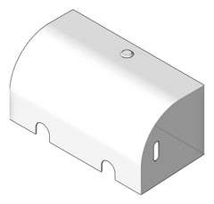 3D Shaded Image of ToiletRollDispenser Metlam Double Cabinet Arc