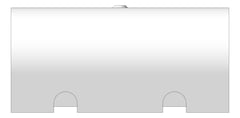 Front Image of ToiletRollDispenser Metlam Double Cabinet Arc