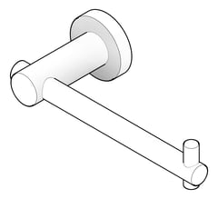 3D Documentation Image of ToiletRollDispenser Metlam Single Bar