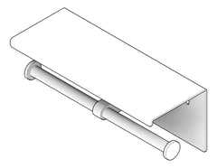 3D Documentation Image of ToiletRollHolder Metlam Double ShelfTop